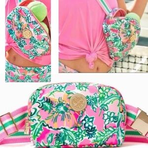 Lilly Pulitzer Pink and Green Floral Bag